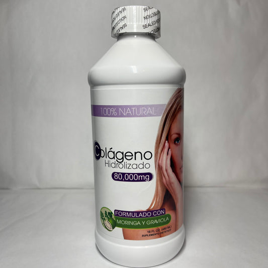 COLLAGENO CON MORINGA Y GRAVIOLA LIQUIDO 16 OZ (Pack of 2)