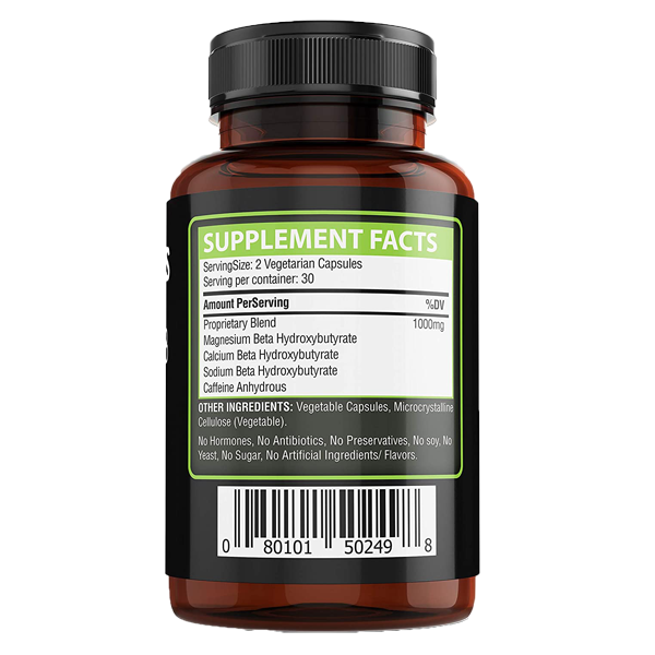 Keto Salts BHB 1000mg, 60 Veggie Capsules