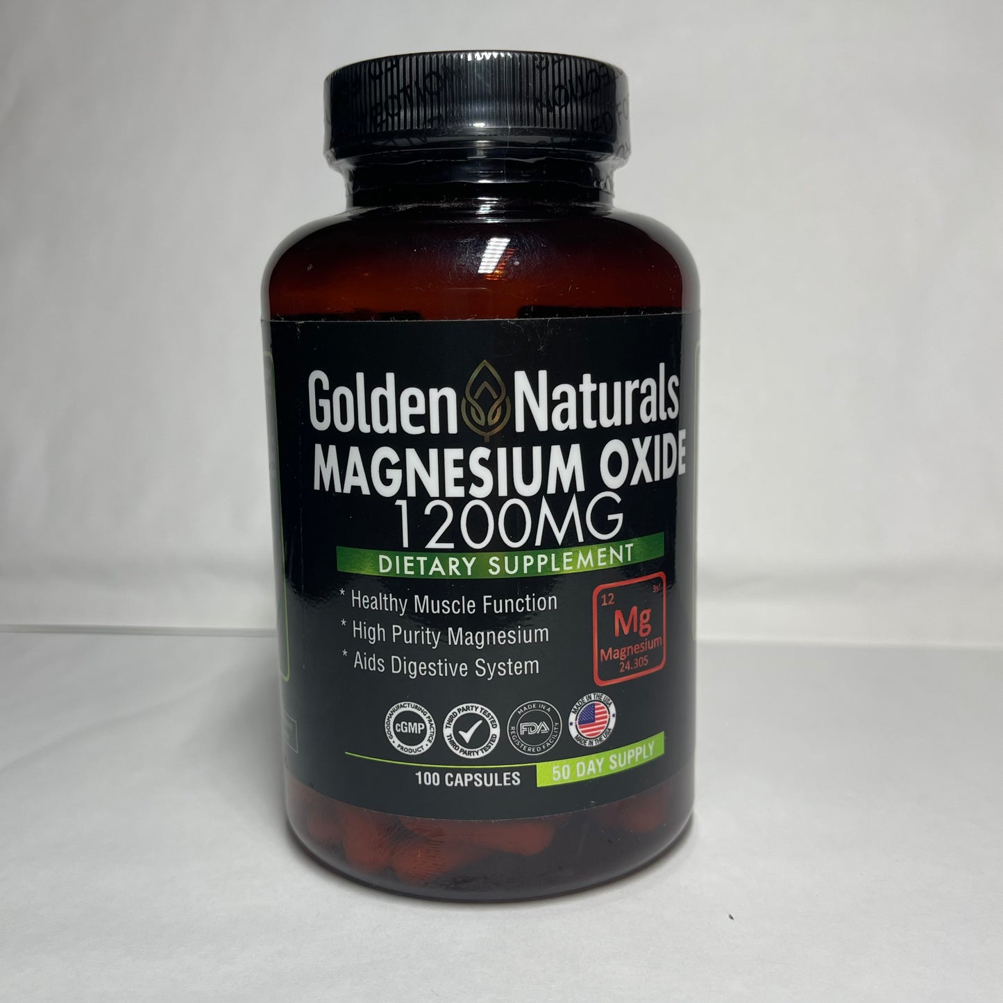 Magnesium Oxide 1,200 MG 100 Capsules