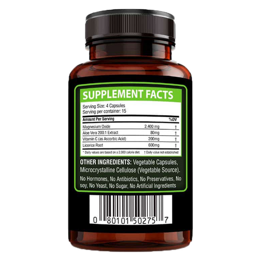 Magnesium + Aloe Extract, 60 Capsules