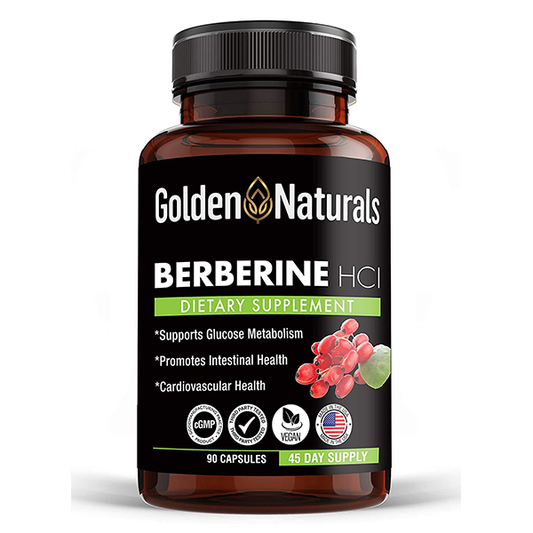 Berberine HCL, 1200mg per Serving, 90 Capsules